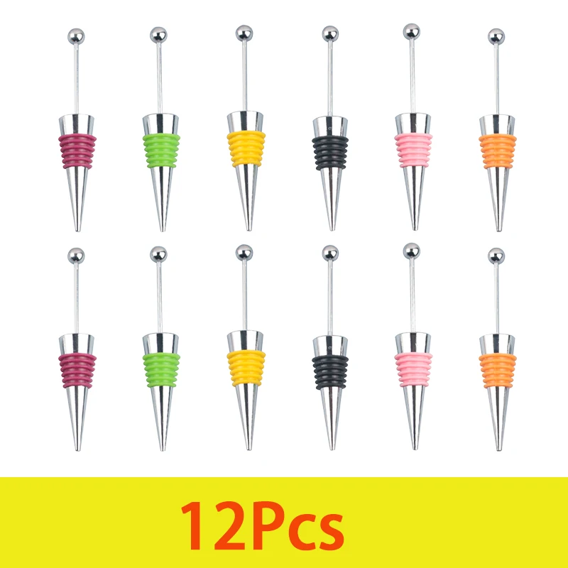 12Pcs DIY Wine Bottle Stopper Blank Making Kits Bead Decorated Bar Accessories Beadable Bottle Stoppers for Wine Present Wedding
12Pcs DIY Wine Bottle Stopper Blank Making Kits Bead Decorated Bar Accessories Beadable Bottle Stoppers for Wine Present Wedding