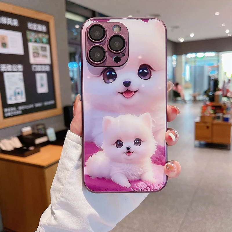 Luxury Cute Cartoon Dog Tempered Glass Phone Case For iPhone 16 15 14 13 12 11 Pro Max XR XS Plus Ultra-thin Silicone Back Cover
Luxury Cute Cartoon Dog Tempered Glass Phone Case For iPhone 16 15 14 13 12 11 Pro Max XR XS Plus Ultra-thin Silicone Back Cover