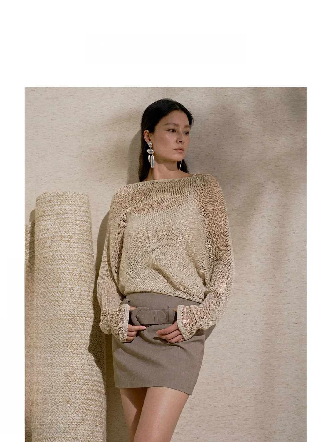 ZhiZhi TianXiang Slow Loose Fit Knitted Long Sleeve Hollow out One Shoulder Women's Top Summer New Style Soft Cotton Blend
ZhiZhi TianXiang Slow Loose Fit Knitted Long Sleeve Hollow out One Shoulder Women's Top Summer New Style Soft Cotton Blend