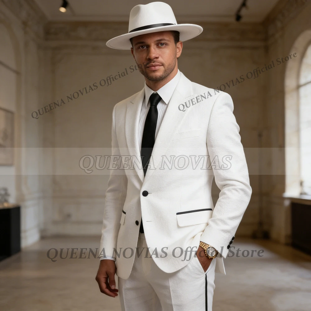 Male Fashion Groom Wedding Suits Single Breasted Jacket Pants 2 Piece Sets Formal Wear Customized Man Business Party Tuxedos
Male Fashion Groom Wedding Suits Single Breasted Jacket Pants 2 Piece Sets Formal Wear Customized Man Business Party Tuxedos