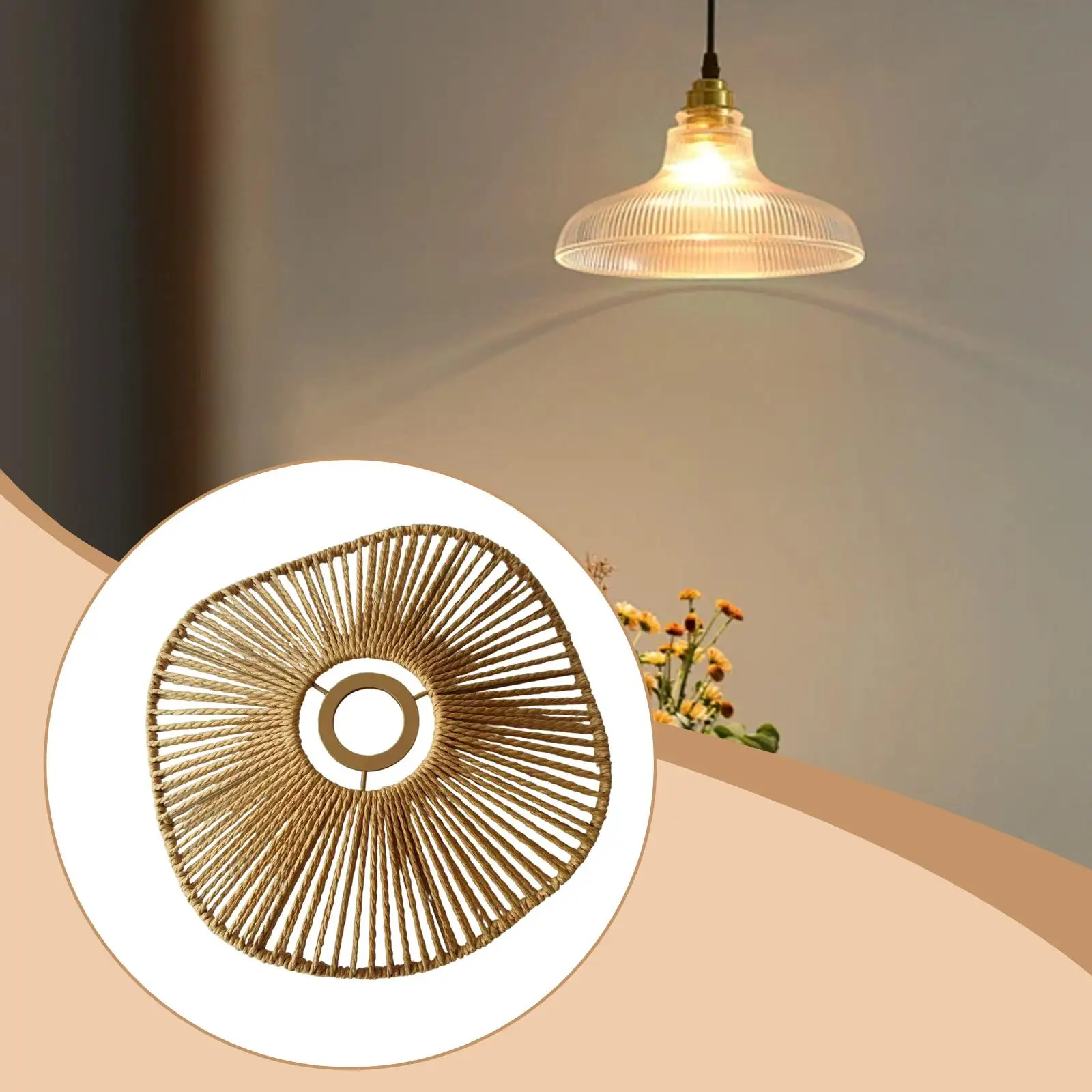 Vintage Handwoven Rope Lamp Shade Large Pendant Light Cover Rustic Ceiling Lampshade for Office Bedroom Dining Area
Vintage Handwoven Rope Lamp Shade Large Pendant Light Cover Rustic Ceiling Lampshade for Office Bedroom Dining Area
