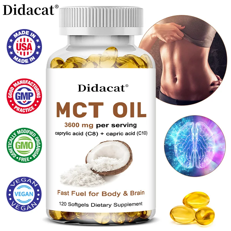 Масляные капсулы MCT, 30/60/120, мягкие капсулы, 3600 мг за обслуживание, мозговое топливо C10 и C8, энергия, контроль веса, добавка без ГМО
Масляные капсулы MCT, 30/60/120, мягкие капсулы, 3600 мг за обслуживание, мозговое топливо C10 и C8, энергия, контроль веса, добавка без ГМО
