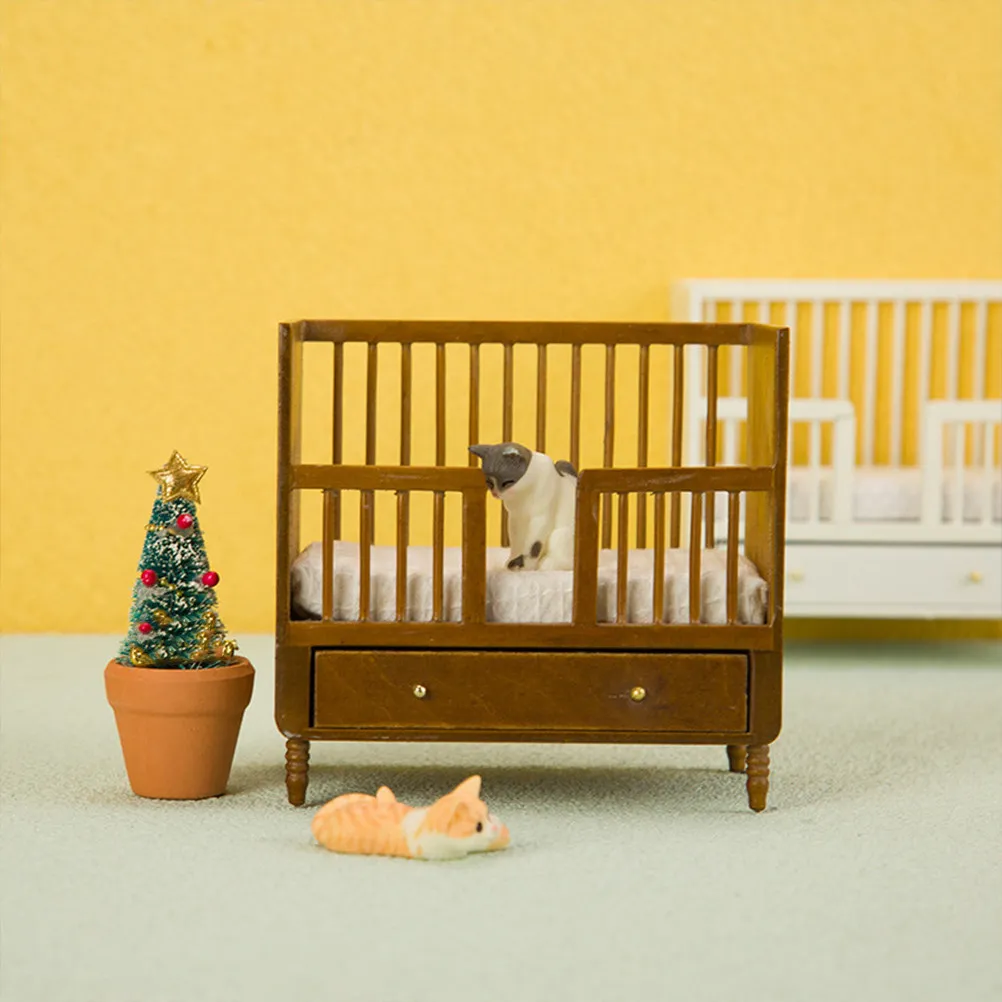 Miniature Wooden Bed Kids Room Ornament Small 1:12 Bed Furniture Decoration Mini House Supplies Tiny House Accessories
Miniature Wooden Bed Kids Room Ornament Small 1:12 Bed Furniture Decoration Mini House Supplies Tiny House Accessories