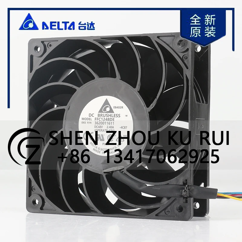 Delta 5V 12V 24V DC 48V 2.40A AC EC 12038 120x120x38MM 12CM High air volume double ball bearing 4-wire PWM FFC1248DE cooling fan
Delta 5V 12V 24V DC 48V 2.40A AC EC 12038 120x120x38MM 12CM High air volume double ball bearing 4-wire PWM FFC1248DE cooling fan
