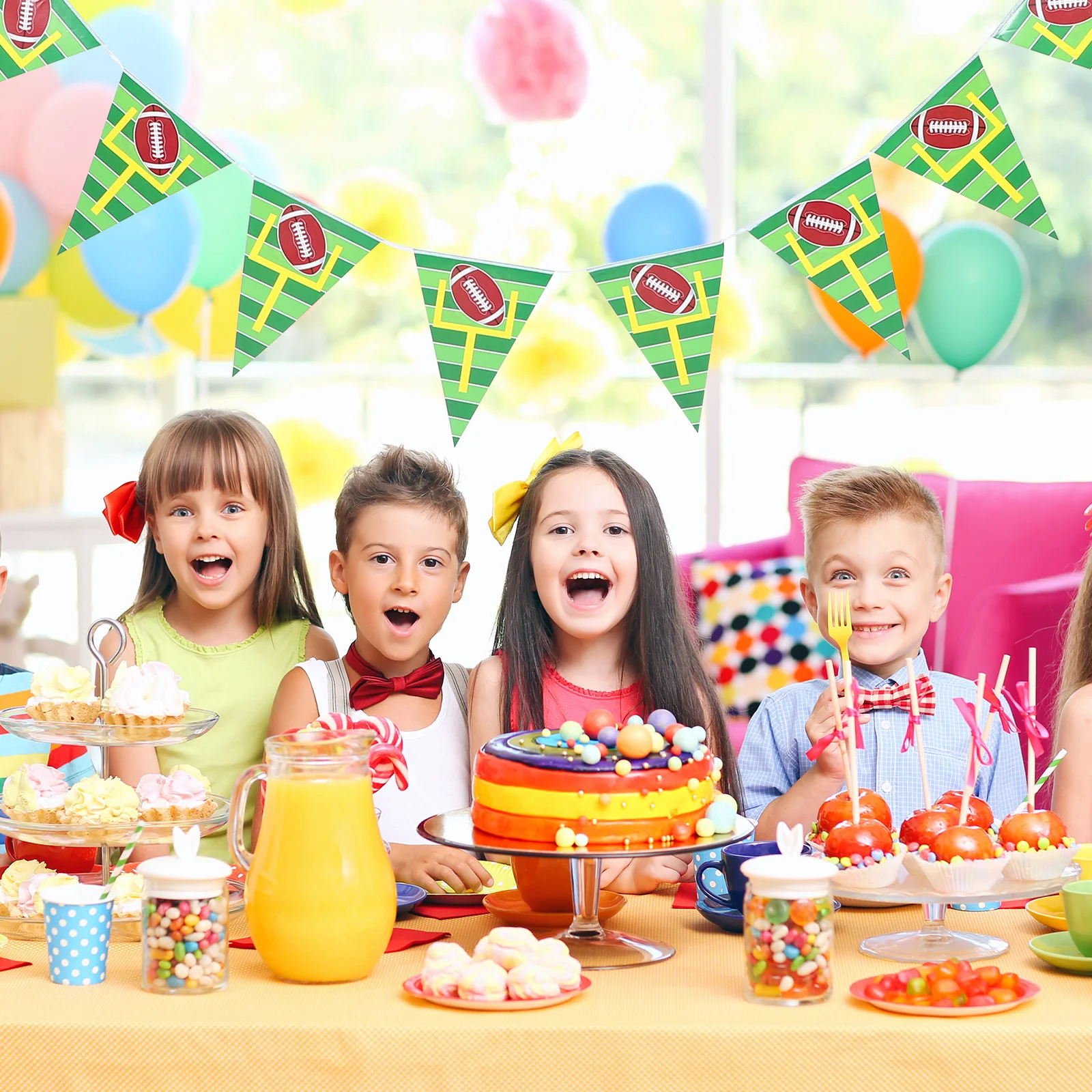 4 set 4 Sets Football Themed Pennant Banners Sports Party Decorations Garland Flags For Birthday Day Backdrop Classroom Home Use
4 set 4 Sets Football Themed Pennant Banners Sports Party Decorations Garland Flags For Birthday Day Backdrop Classroom Home Use