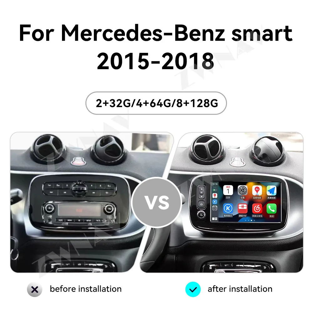 Smart IPS Screen Car Radio For Mercedes-Benz smart 2015-2018 Android GPS Navigation Multimedia Auto Stereo Receiver Head Unit
Smart IPS Screen Car Radio For Mercedes-Benz smart 2015-2018 Android GPS Navigation Multimedia Auto Stereo Receiver Head Unit
