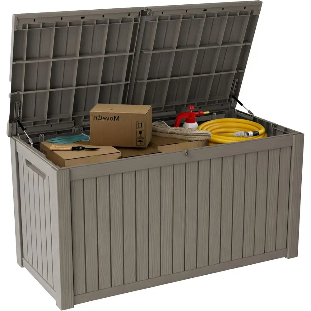 Outdoor Storage Box, Weatherproof Resin Deck Box with Lockable Lid, UV-Resistant, Ideal for Patio, Pool, Garden Furniture Cushio
Outdoor Storage Box, Weatherproof Resin Deck Box with Lockable Lid, UV-Resistant, Ideal for Patio, Pool, Garden Furniture Cushio