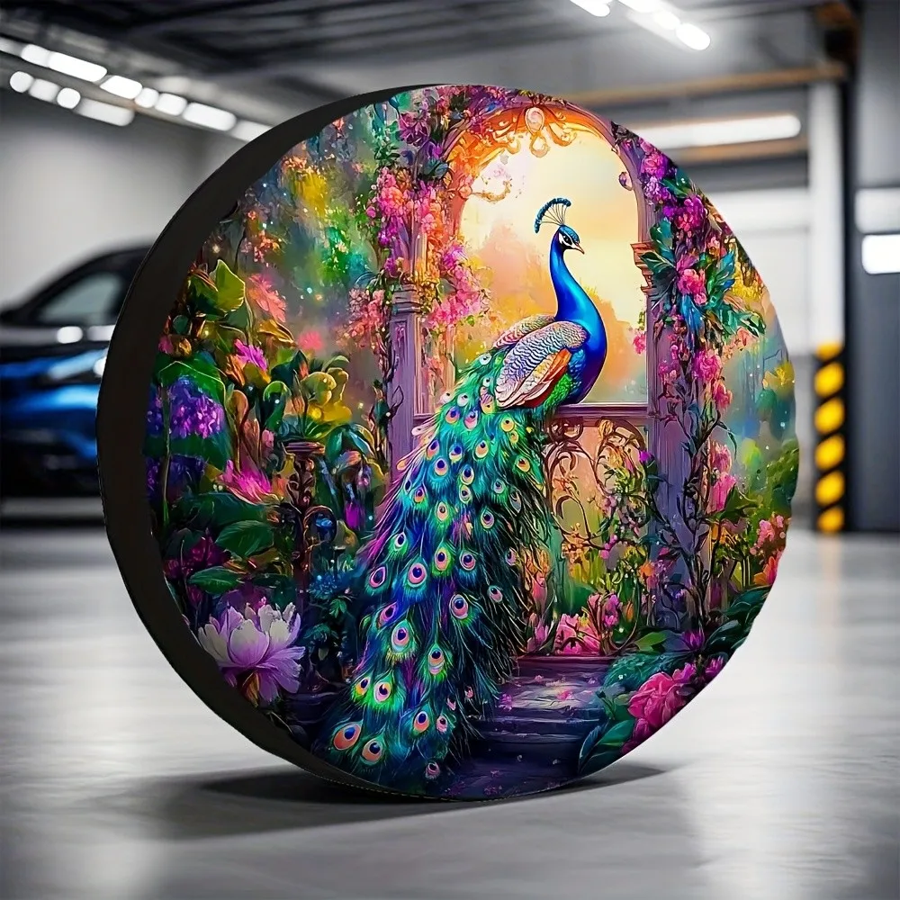 Vibrant Peacock Garden Spare Tire Cover Durable Polyester Protector for SUV
Vibrant Peacock Garden Spare Tire Cover Durable Polyester Protector for SUV