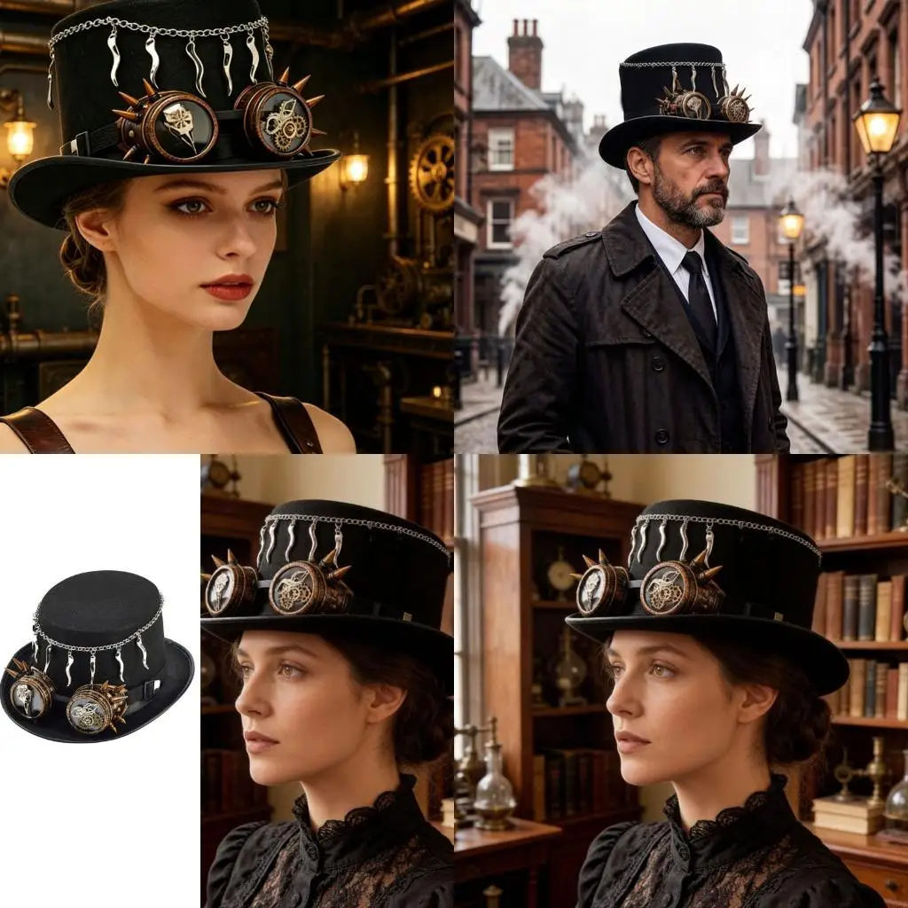 Gothic Skull Decorated Hat Adjustable Size For Themed Parties And Event Y08E
Gothic Skull Decorated Hat Adjustable Size For Themed Parties And Event Y08E