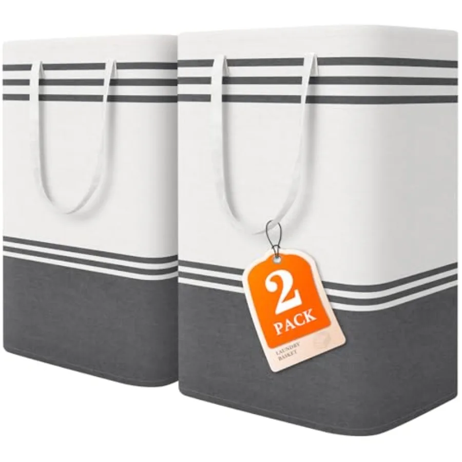 2 Pack Large Laundry Baskets, Laundry Hampers, Freestanding Waterproof Collapsible Clothes Bags with Reinforced Handles - Folda
2 Pack Large Laundry Baskets, Laundry Hampers, Freestanding Waterproof Collapsible Clothes Bags with Reinforced Handles - Folda