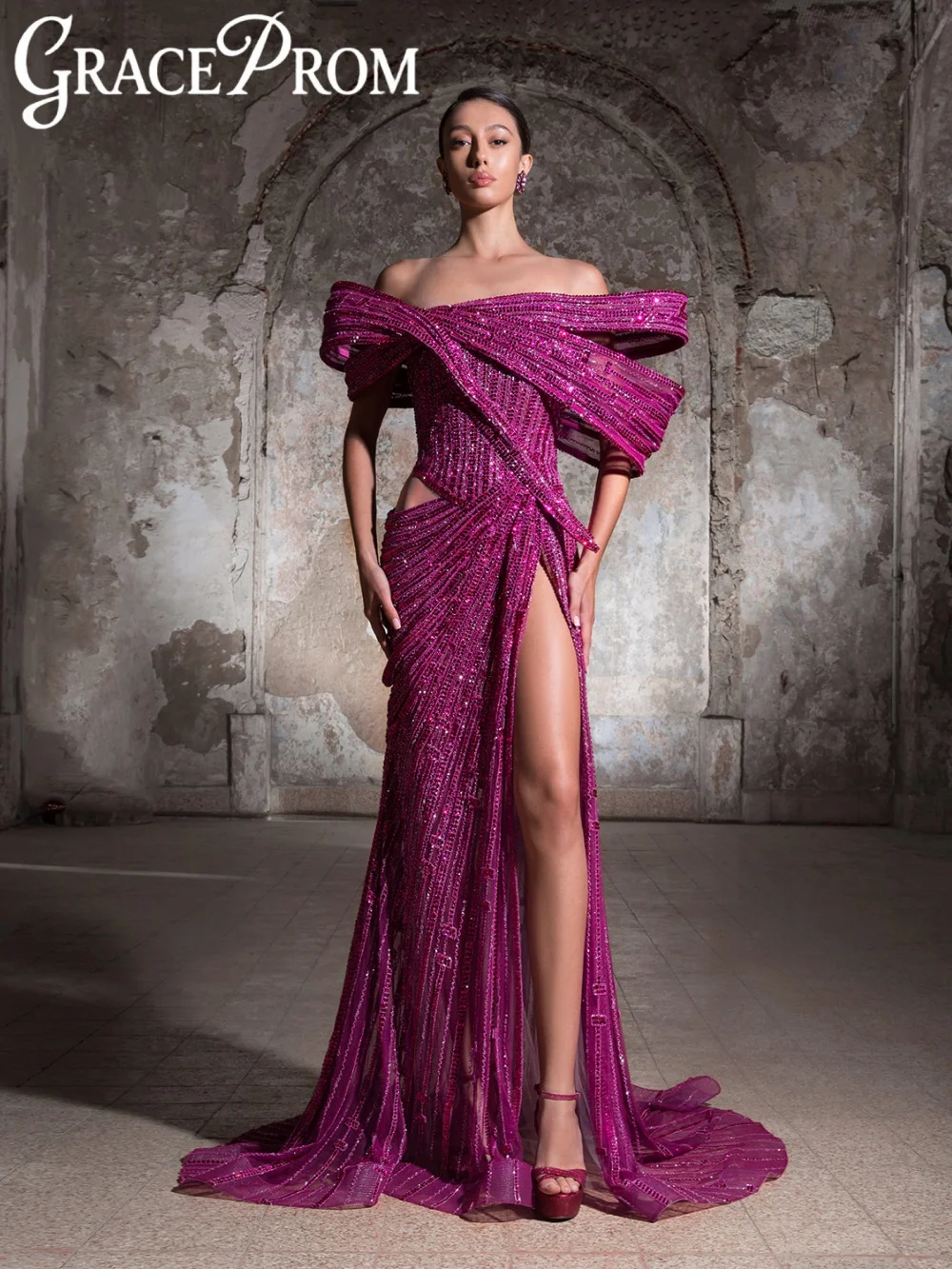 Стильное блестящее вечернее платье с бисером, сексуальное, с высоким разрезом, с открытыми плечами, для свадебной вечеринки, новое, эксклюзивное, на заказ, изысканное выпускное платье
Стильное блестящее вечернее платье с бисером, сексуальное, с высоким разрезом, с открытыми плечами, для свадебной вечеринки, новое, эксклюзивное, на заказ, изысканное выпускное платье