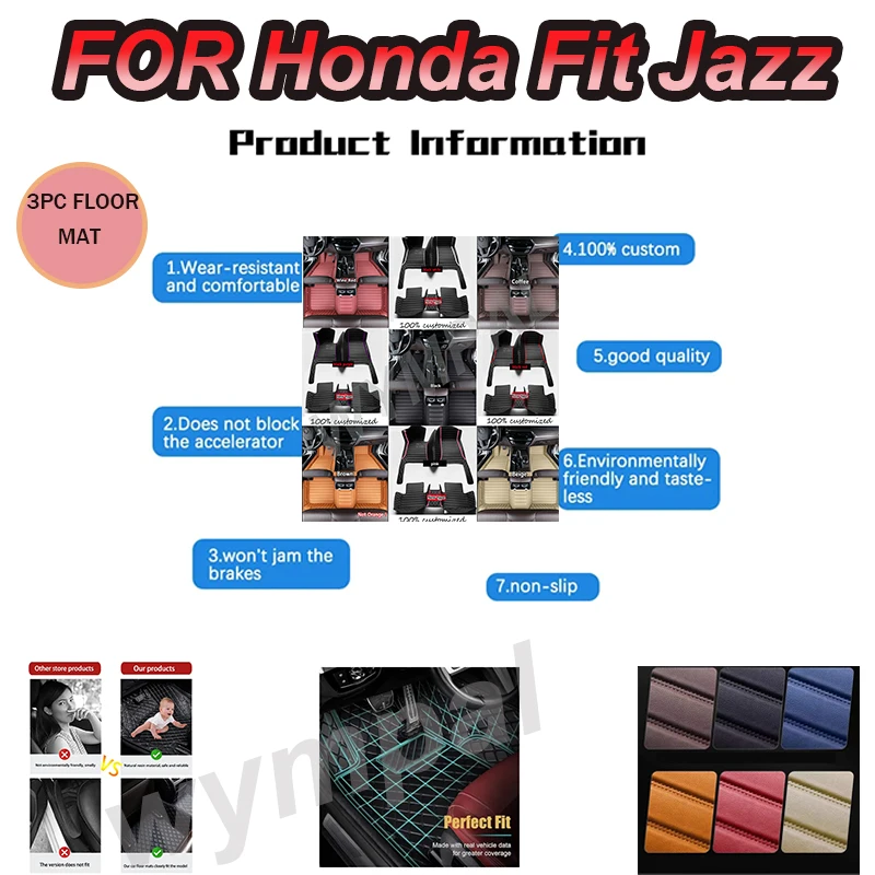 LUXURY Car Floor Mats For Honda Fit Jazz 5-seat 2014 2015 2016 2017 2018 2019 2020 Custom Auto Foot Pads Automobile Cover
LUXURY Car Floor Mats For Honda Fit Jazz 5-seat 2014 2015 2016 2017 2018 2019 2020 Custom Auto Foot Pads Automobile Cover