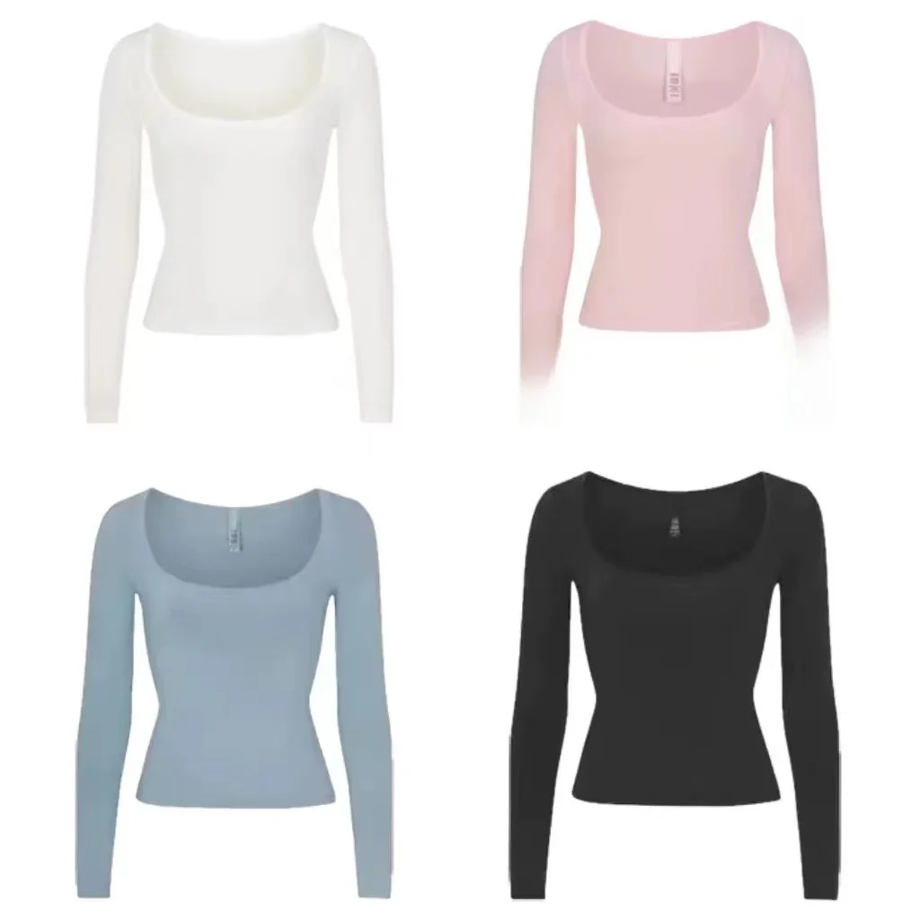 Kardaian U-Ne Long Sve Pure Cotton Elastic Slim Fit T-irt Base irt Women's Top Slimming Effect Spring Commute Sle
Kardaian U-Ne Long Sve Pure Cotton Elastic Slim Fit T-irt Base irt Women's Top Slimming Effect Spring Commute Sle