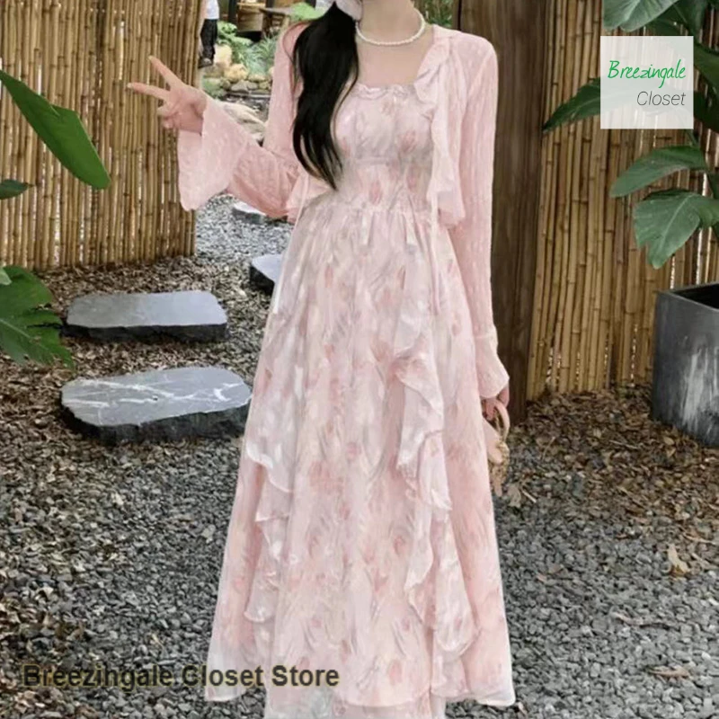 French style waist floral lace shawl slim temperament long skirt women's spring and summer new retro niche long sweet dress suit
French style waist floral lace shawl slim temperament long skirt women's spring and summer new retro niche long sweet dress suit