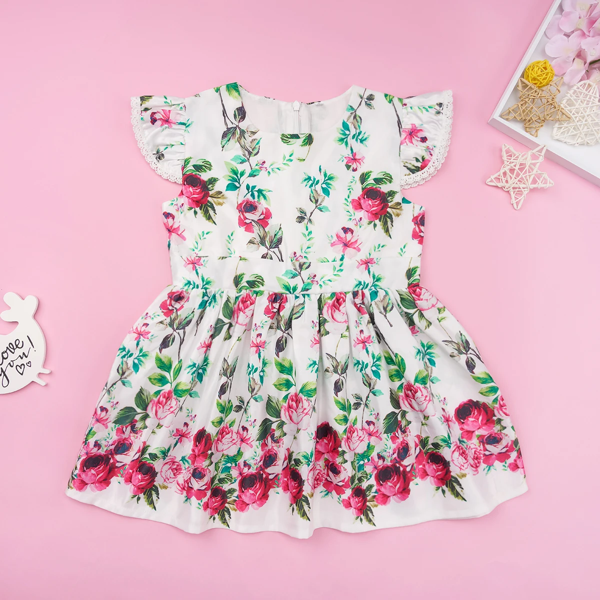 Girls Dress Round Neck Short Sleeved Flower Fashion Trend Beach Home Travel Fluffy Skirt Small Fragrance
Girls Dress Round Neck Short Sleeved Flower Fashion Trend Beach Home Travel Fluffy Skirt Small Fragrance