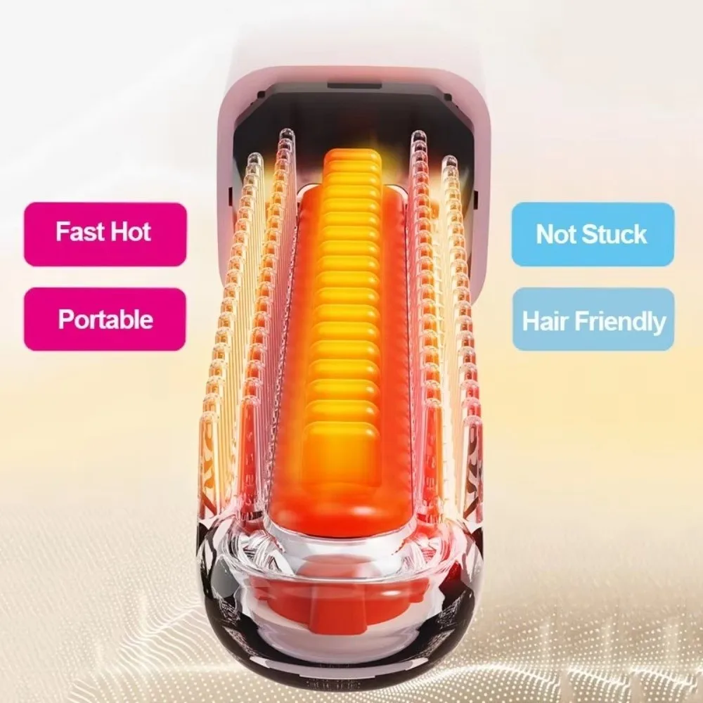 USB Charging Hair Straightening Comb Negative Ions Do Not Hurt Hair Lightweight USB Charging Brush Heated Design
USB Charging Hair Straightening Comb Negative Ions Do Not Hurt Hair Lightweight USB Charging Brush Heated Design