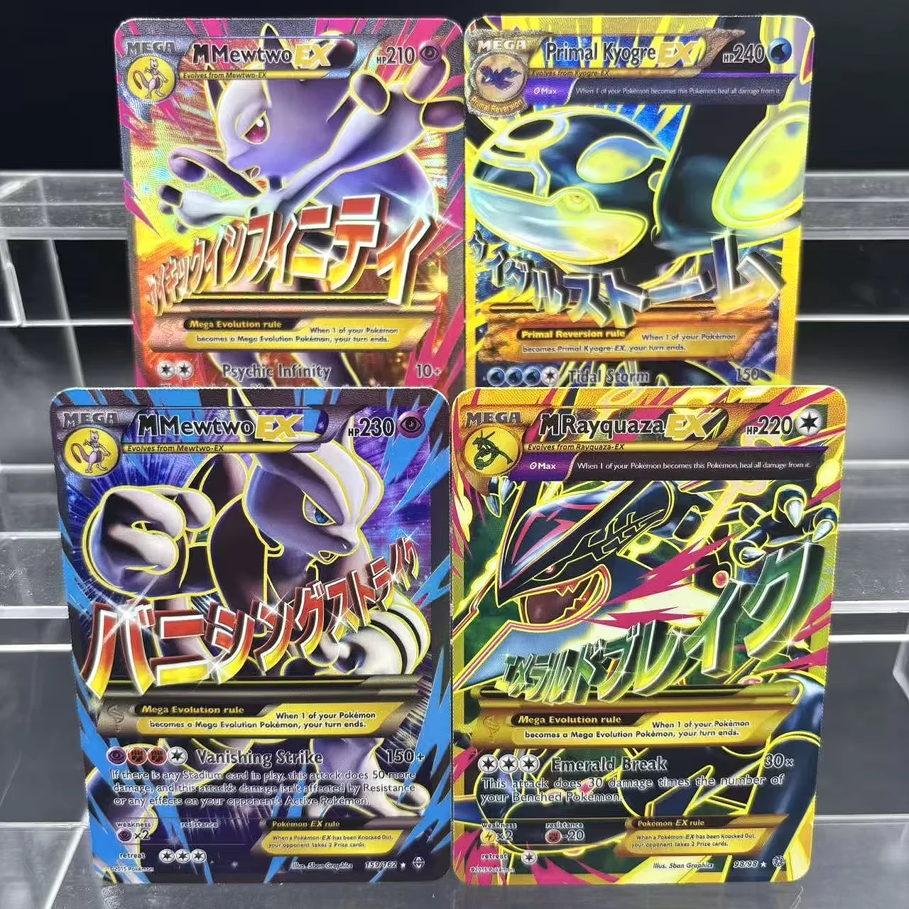 PTCG Collection Cards Mega Rayquaza Mewtwo Kyogre EX DIY Self Made Single Card Classic Game Anime Card Gift Toy
PTCG Collection Cards Mega Rayquaza Mewtwo Kyogre EX DIY Self Made Single Card Classic Game Anime Card Gift Toy