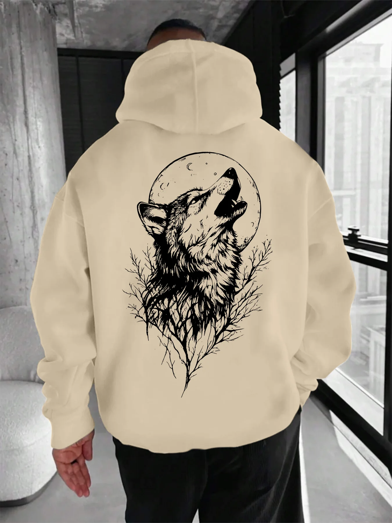 Men'S Wolf Print Hoodie with Drawstring & Kangaroo Pocket - Cozy Casual Pullover Sweatshirt, Black with White Wolf Design
Men'S Wolf Print Hoodie with Drawstring & Kangaroo Pocket - Cozy Casual Pullover Sweatshirt, Black with White Wolf Design