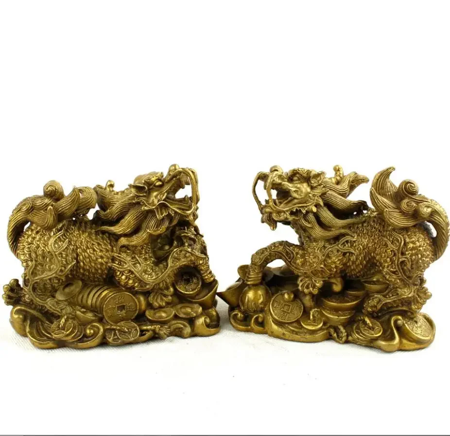 Pure copper Qilin Yuanbao ornaments home decorations living room porch office TV cabinet crafts
Pure copper Qilin Yuanbao ornaments home decorations living room porch office TV cabinet crafts
