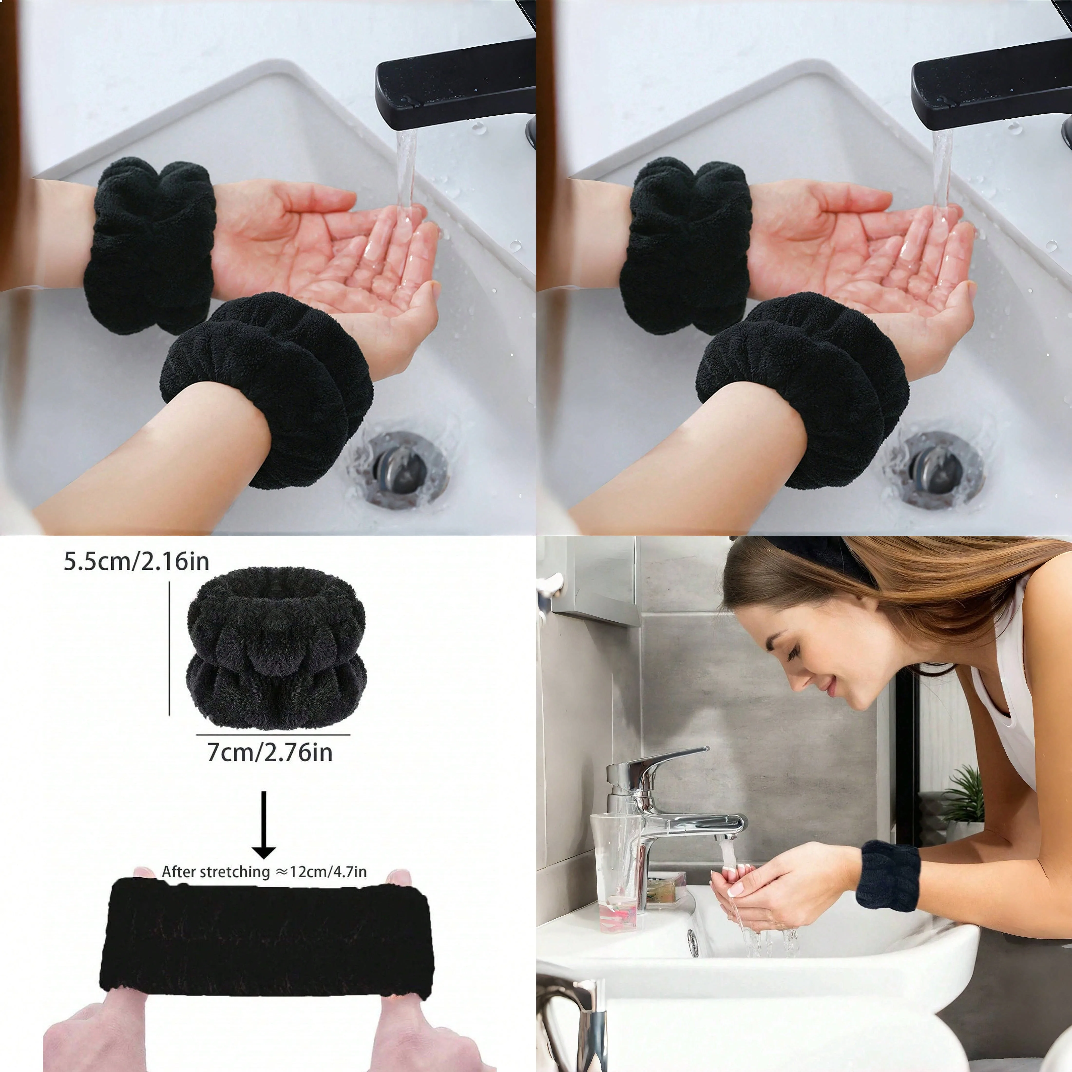 2pcs Microfiber Facial Wrist Strap Towel, Absorbent Washband, Reusable Spa Headband, Adjustable Elastic Hairband for Women Yoga Sports
2pcs Microfiber Facial Wrist Strap Towel, Absorbent Washband, Reusable Spa Headband, Adjustable Elastic Hairband for Women Yoga Sports