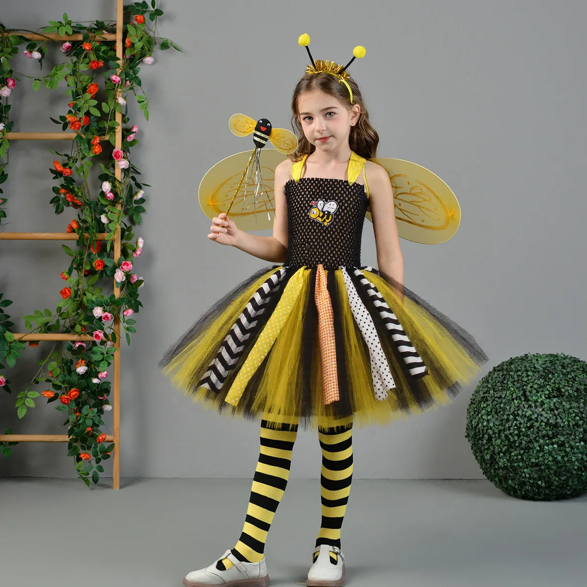 Yellow Striped Niños Honey Bee Tulle Dresses Outfit Fancy Dress Up Niño Insect Bumblebee Carnival Halloween Costume New Arrival
Yellow Striped Niños Honey Bee Tulle Dresses Outfit Fancy Dress Up Niño Insect Bumblebee Carnival Halloween Costume New Arrival