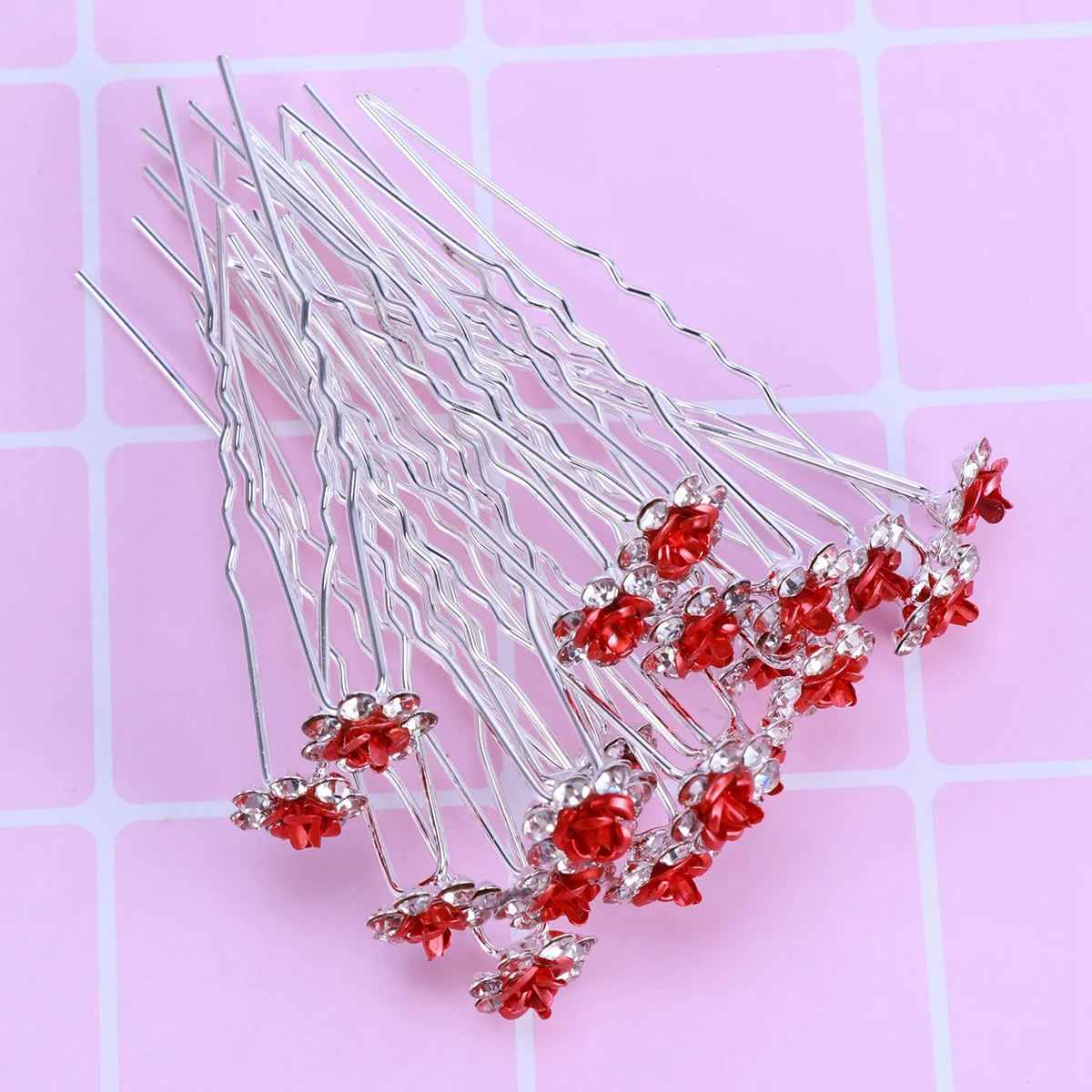 20pcs Rhinestone Pink Clips U Shaped Bridal Crystal Hairpins Accessories Wedding Prom Party Hair Tools
20pcs Rhinestone Pink Clips U Shaped Bridal Crystal Hairpins Accessories Wedding Prom Party Hair Tools