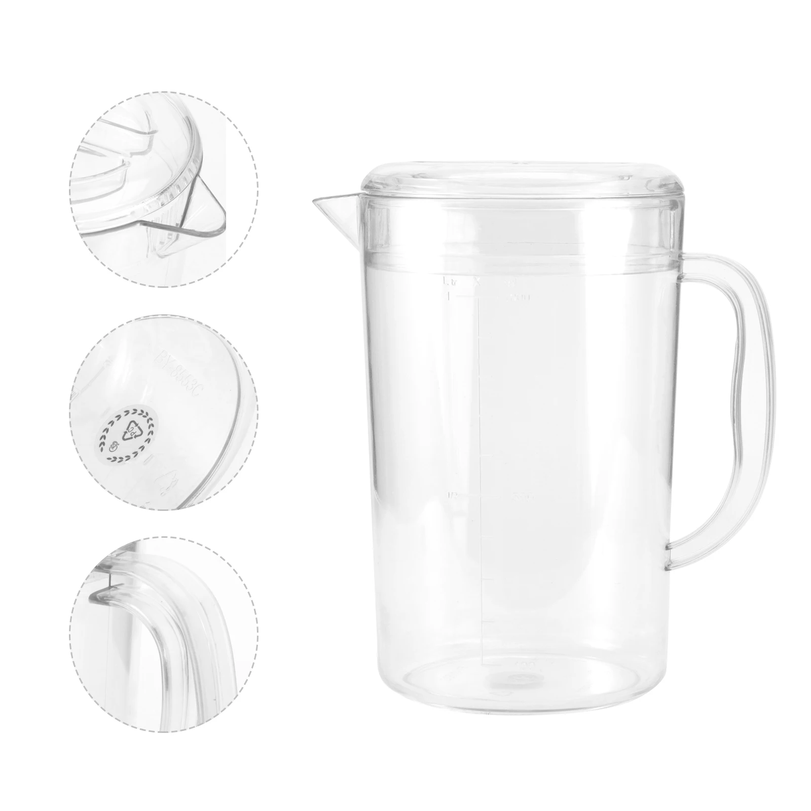 1L Plastic Water Pitcher With Lid Transparent Cold Resistant Beverage Container For Juice Tea Milk Storage Serving Outdoor Party
1L Plastic Water Pitcher With Lid Transparent Cold Resistant Beverage Container For Juice Tea Milk Storage Serving Outdoor Party