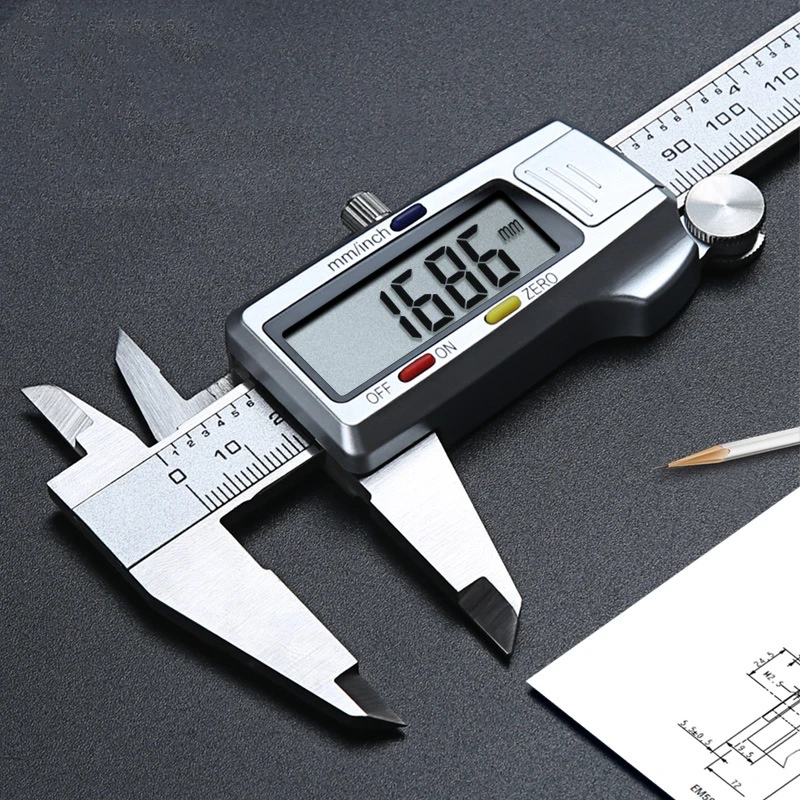 High Precision Slide Calliper Rule Stainless Steel Slide Gauge Electronic Digital Display Vernier Caliper 0-150/200/300mm
High Precision Slide Calliper Rule Stainless Steel Slide Gauge Electronic Digital Display Vernier Caliper 0-150/200/300mm
