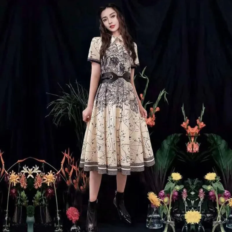 Angelababy VS Naza платье в одном стиле с лацканами и короткими рукавами с чернильным принтом на талии и поясом, модное платье
Angelababy VS Naza платье в одном стиле с лацканами и короткими рукавами с чернильным принтом на талии и поясом, модное платье