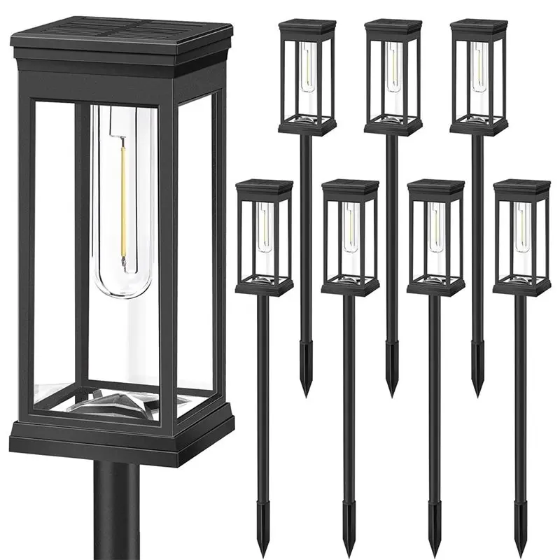 ABUI-Auto On/Off 8 Pack Square Solar Pathway Lights Outdoor Warm White LED IP65 Waterproof For Walkway Garden Driveway Decor
ABUI-Auto On/Off 8 Pack Square Solar Pathway Lights Outdoor Warm White LED IP65 Waterproof For Walkway Garden Driveway Decor