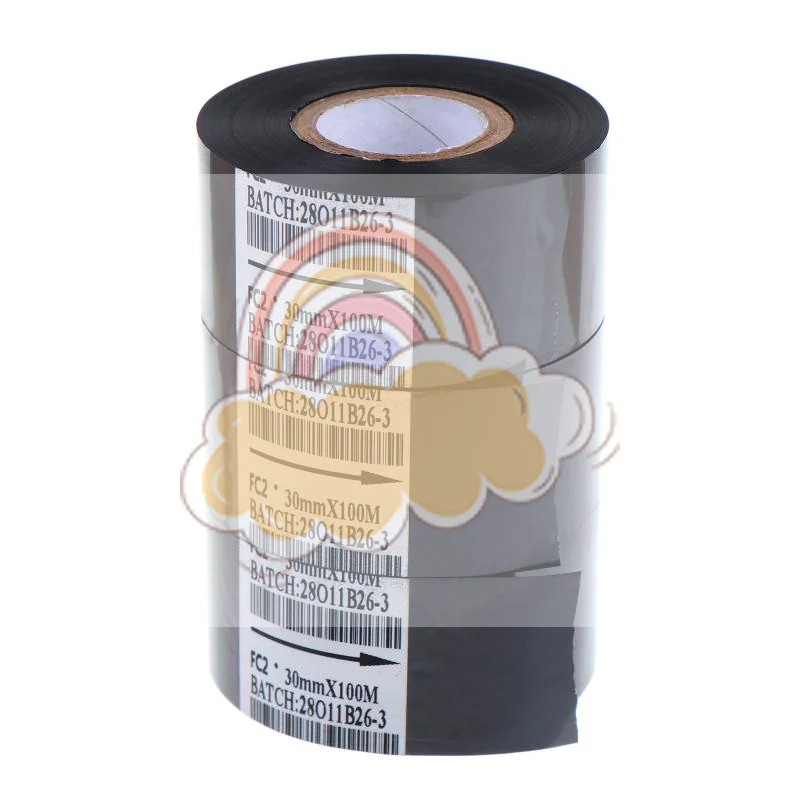 FC2 30mm*100m Black Thermal Printing Ribbon For Stamping Machine Printer Ink Heat Transfer Tape Production Date Printing
FC2 30mm*100m Black Thermal Printing Ribbon For Stamping Machine Printer Ink Heat Transfer Tape Production Date Printing