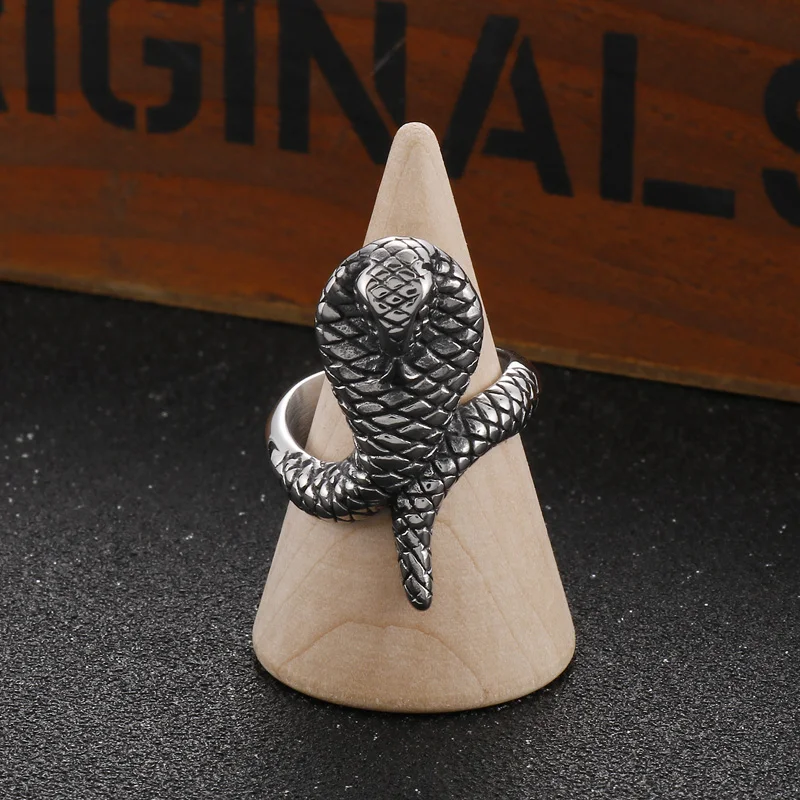 HAOYI Stainless Steel Rings Retro Punk Snake Ring for Men Siver Color Charm Fashion Animal Jewelry Birthday Party Gift
HAOYI Stainless Steel Rings Retro Punk Snake Ring for Men Siver Color Charm Fashion Animal Jewelry Birthday Party Gift