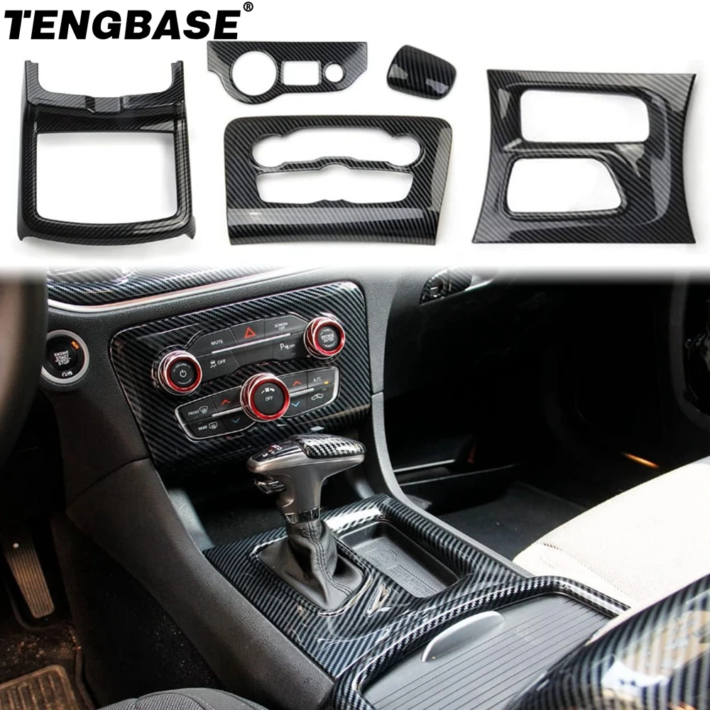 Central Control AC Gear Shift Cup Holder Headlight Switch Button Panel Cover Trim 5pcs For Dodge Charger 2015-2023
Central Control AC Gear Shift Cup Holder Headlight Switch Button Panel Cover Trim 5pcs For Dodge Charger 2015-2023