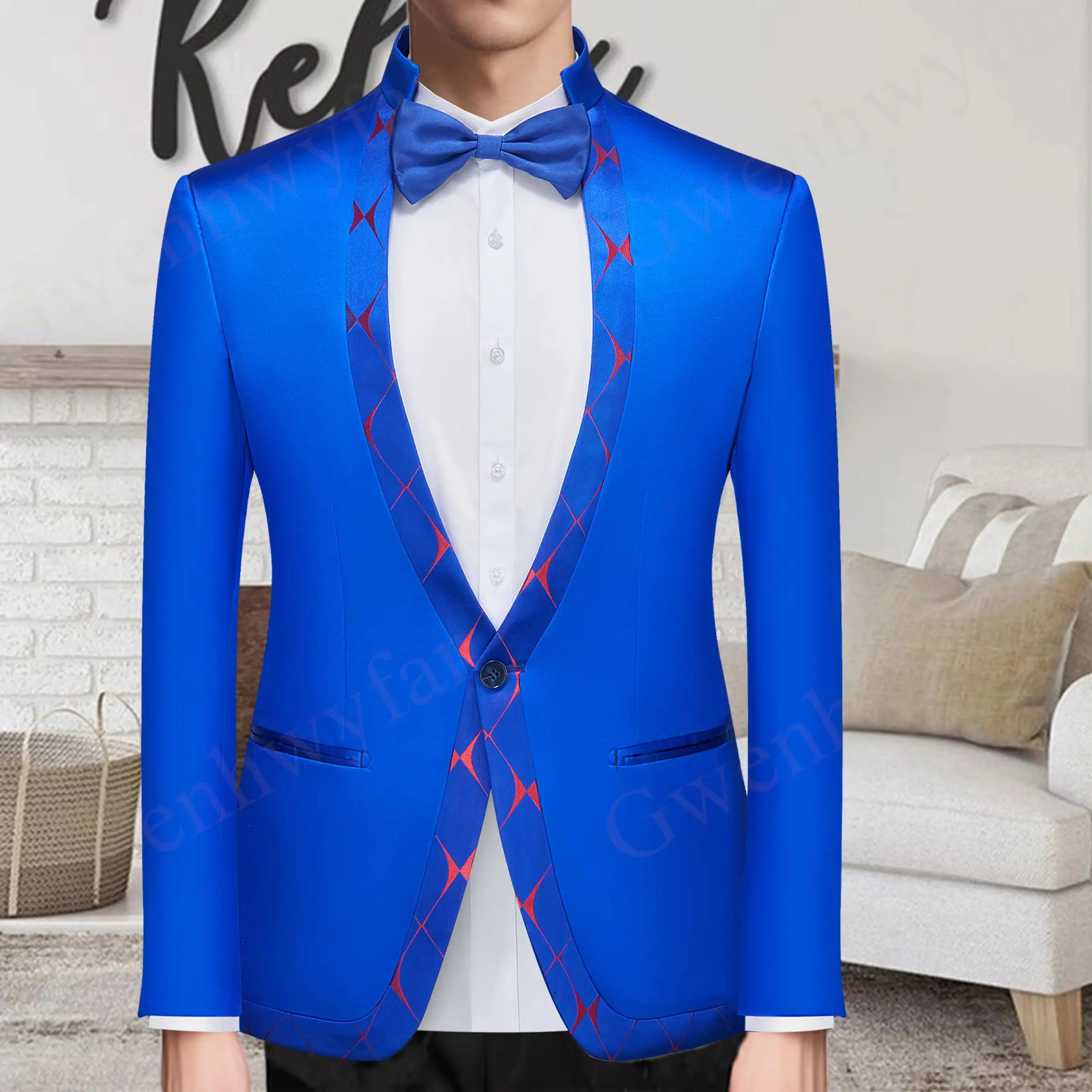 Gwenhwyfar Stand Collar Men Blazers 2 Pieces Sets Wedding Formal Suits Elegant Business Luxury Full Pants Coats Classic Costume
Gwenhwyfar Stand Collar Men Blazers 2 Pieces Sets Wedding Formal Suits Elegant Business Luxury Full Pants Coats Classic Costume