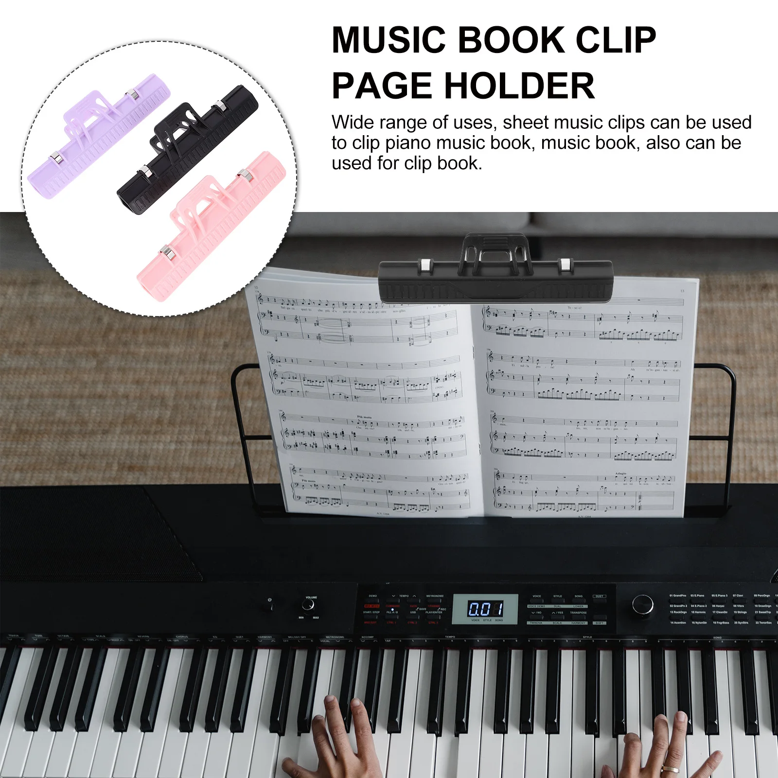 3 Pcs Music Book Clip Folder Accessories Bookmark Bookshelf Holder Clips Plastic Professional
3 Pcs Music Book Clip Folder Accessories Bookmark Bookshelf Holder Clips Plastic Professional