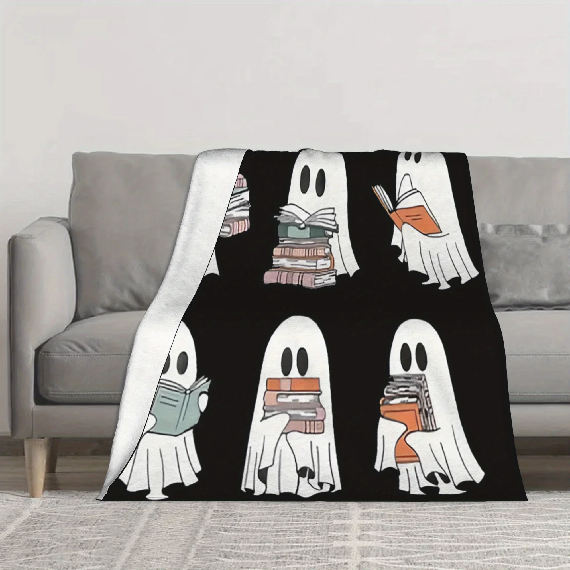 Halloween Book Lovers Blanket Soft Flannel Throw with Cute Ghosts Reading Design Bohemian Style AllSeason Cozy Blanket
Halloween Book Lovers Blanket Soft Flannel Throw with Cute Ghosts Reading Design Bohemian Style AllSeason Cozy Blanket