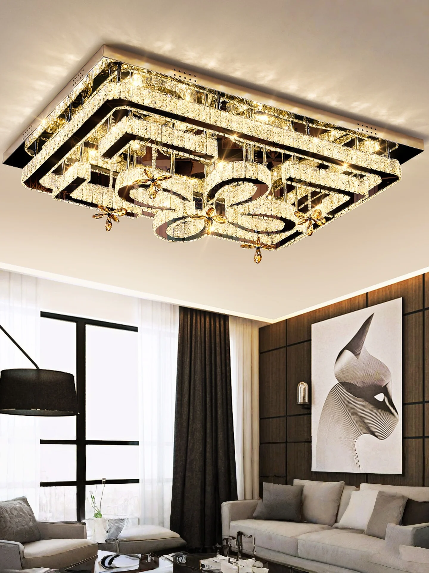 Modern Luxury Led Ceiling Mounted Crystal Lights For Home Decoration Living Room Bedroom Dining Room Hotel Lighting Fixtures
Modern Luxury Led Ceiling Mounted Crystal Lights For Home Decoration Living Room Bedroom Dining Room Hotel Lighting Fixtures