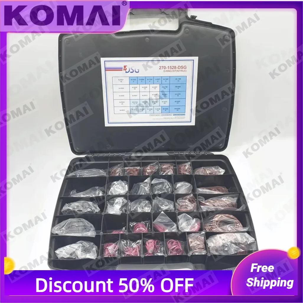 Fitting Repair Box Excavator O-ring Kit Wholesale DSG 270-1528 Rubber FKM Seals Kit
Fitting Repair Box Excavator O-ring Kit Wholesale DSG 270-1528 Rubber FKM Seals Kit