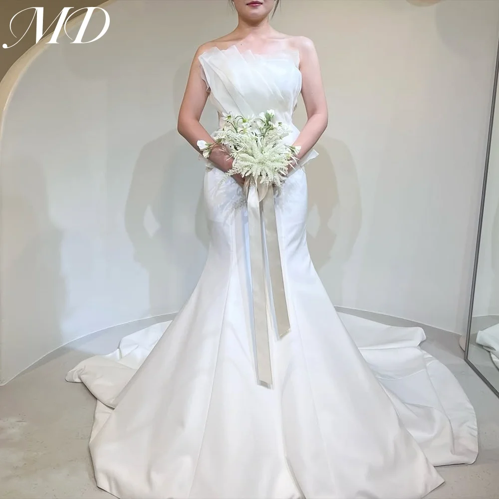 MD Princess Scalloped Satin Mermaid Wedding Dresses Pleat Korea Photoshoot Court Train Bridal Gown Customized 2025 웨딩드레스
MD Princess Scalloped Satin Mermaid Wedding Dresses Pleat Korea Photoshoot Court Train Bridal Gown Customized 2025 웨딩드레스