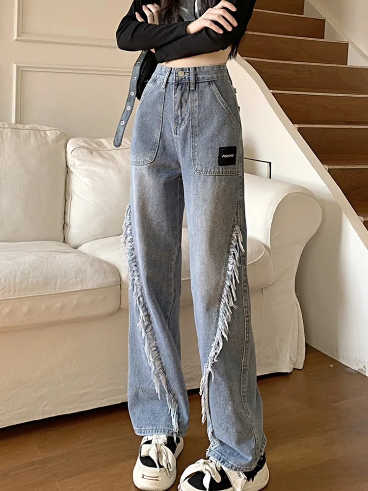 Fashion Women Loose Girls Hip Hop Pants Harajuku Ripped Baggy Jeans Female Cool Straight Boyfriend Pants Summer Jeans Femme
Fashion Women Loose Girls Hip Hop Pants Harajuku Ripped Baggy Jeans Female Cool Straight Boyfriend Pants Summer Jeans Femme