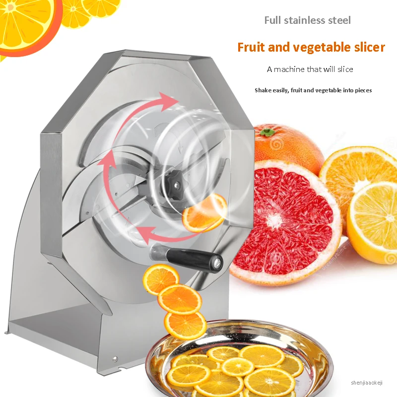 Commercial Manual Stainless Steel Vegetable Fruit Lemon Slicer Thick Adjustable Slicer Lemon Slicing Machine 0.8-8MM
Commercial Manual Stainless Steel Vegetable Fruit Lemon Slicer Thick Adjustable Slicer Lemon Slicing Machine 0.8-8MM
