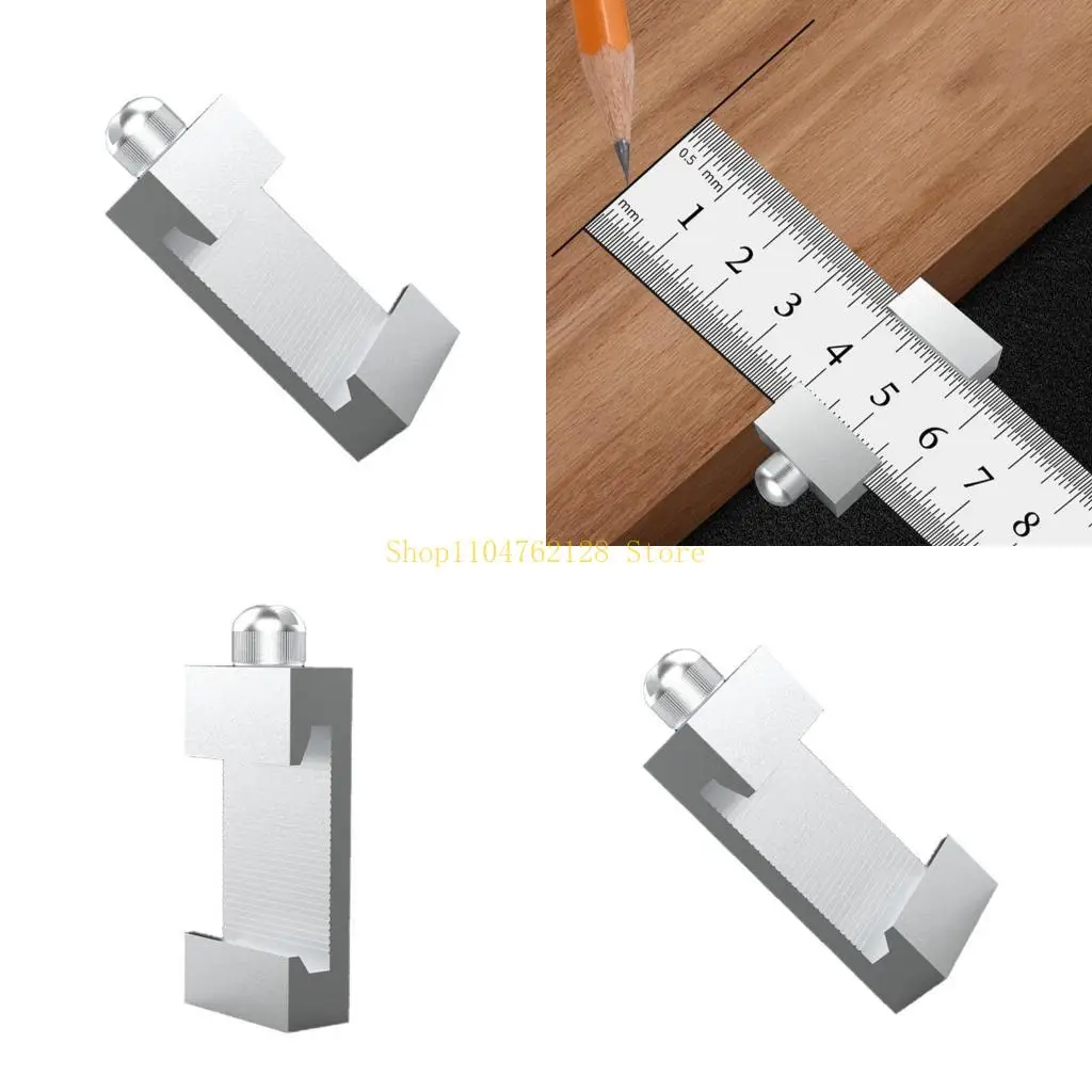 Steel Ruler Positioning Block Accurate Scale Steel Ruler Locators Marking Gauges best sale