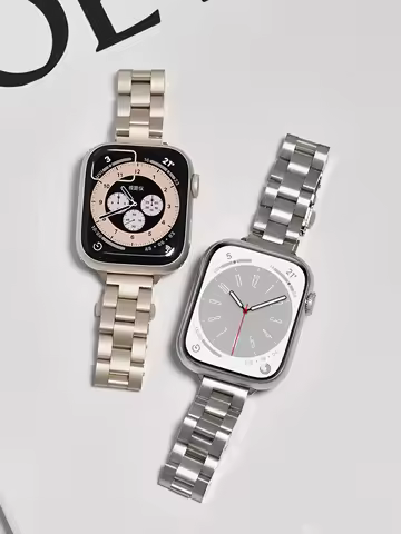 Apple Watch 밴드 용 슬림 루프 스테인레스 iWatch 팔찌 용 41mm 40mm 38mm 스틸 체인 스트랩 9 8 7 6 5 SE 44mm 45mm Ultra 49mm