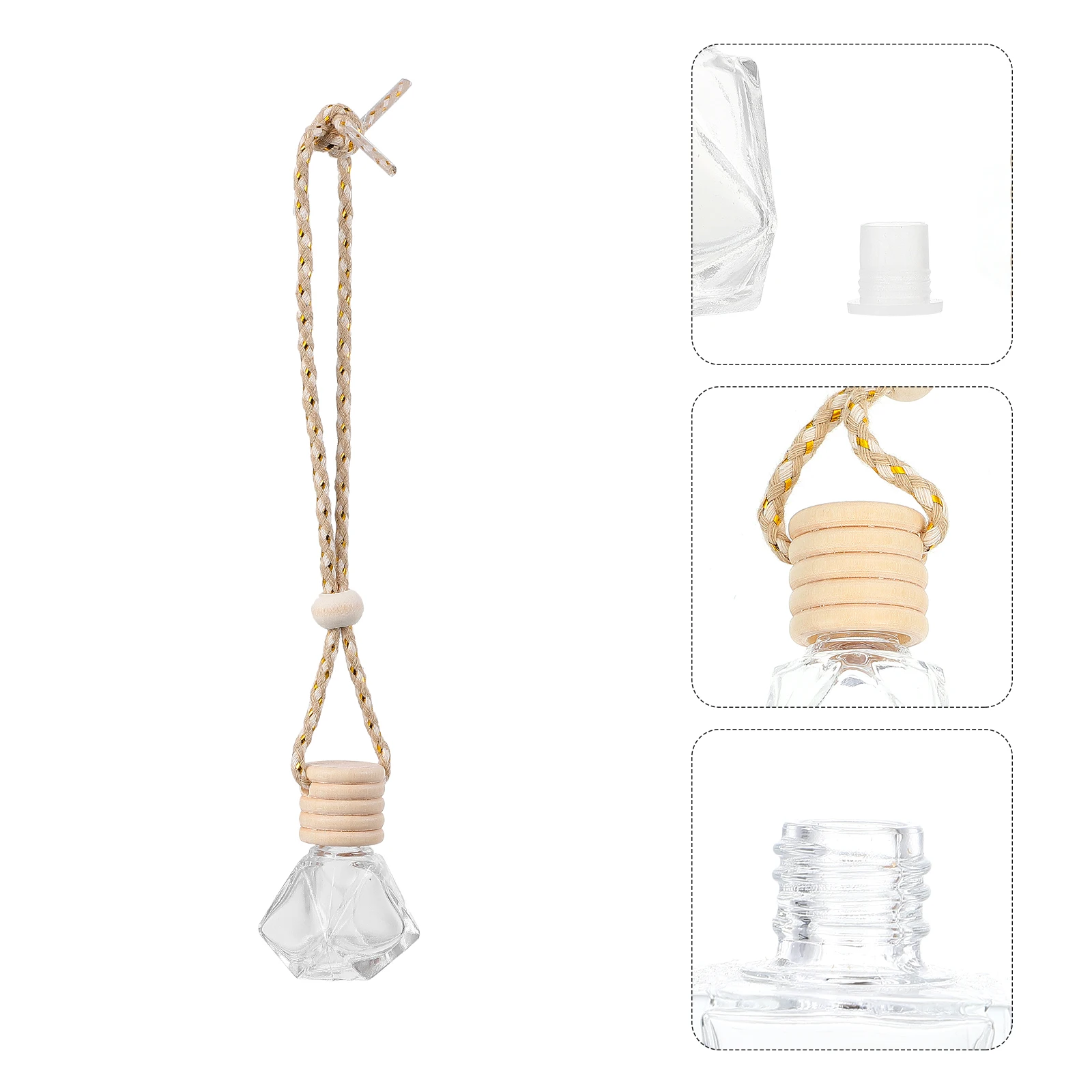6Pcs Car Hanging Perfume Bottle Transparent Glass Pendant Car Decoration Aromatherapy Diffuser Essential Oil Bottle
6Pcs Car Hanging Perfume Bottle Transparent Glass Pendant Car Decoration Aromatherapy Diffuser Essential Oil Bottle