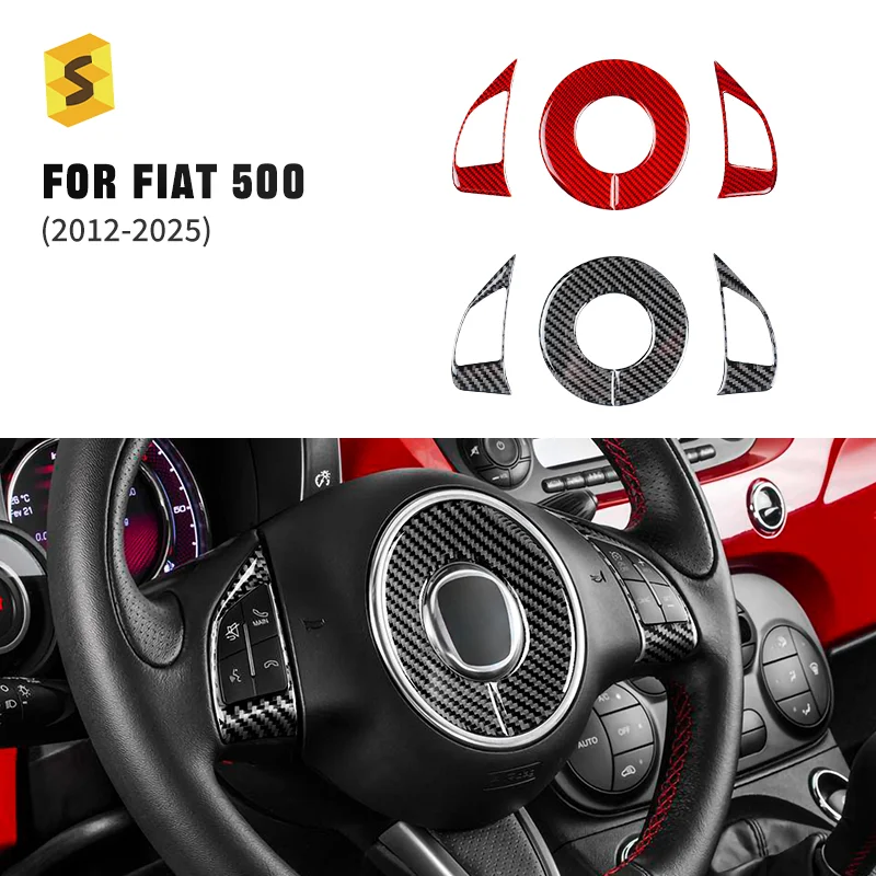 Soft Carbon Fiber Sticker For Fait 500 2012-2025 2024 2023 2022 2021 2020 2019 Steering wheel decoration Easy DIY Installation
Soft Carbon Fiber Sticker For Fait 500 2012-2025 2024 2023 2022 2021 2020 2019 Steering wheel decoration Easy DIY Installation