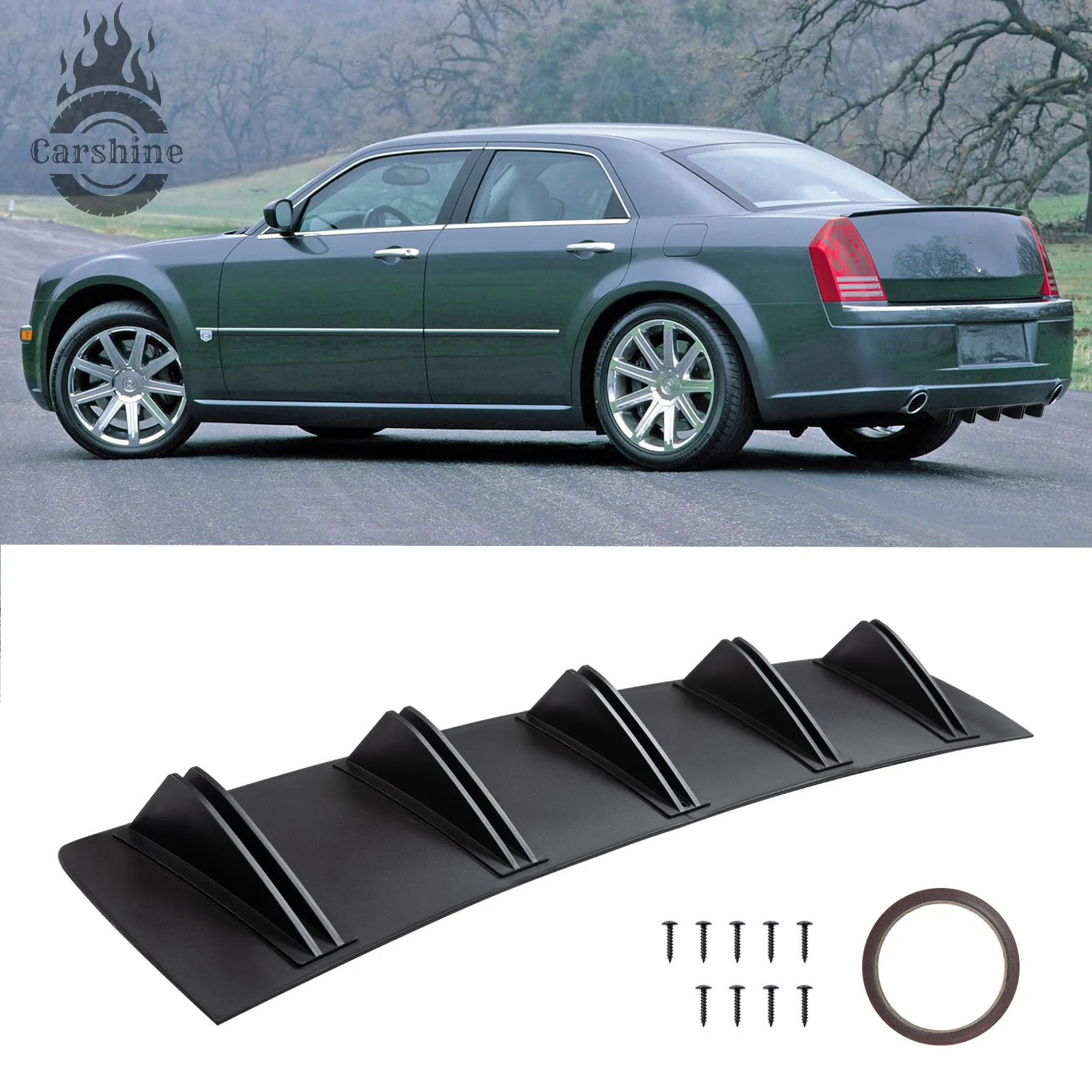 For Chrysler 300 Rear Diffuser Shark Fins Bumper Splitter Chin Spoiler Lip Black
For Chrysler 300 Rear Diffuser Shark Fins Bumper Splitter Chin Spoiler Lip Black