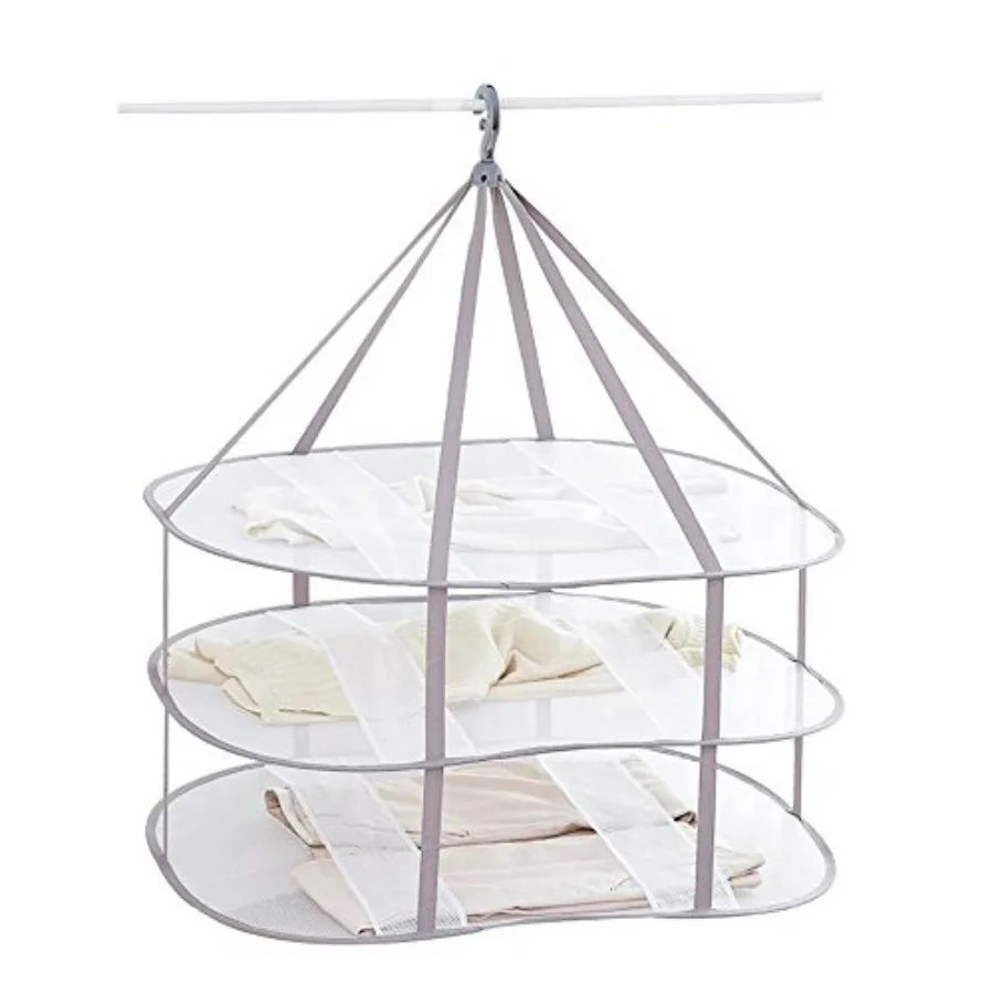 3-Tier Folded Mesh Clothes Hanging Dryer Sweater Drying Rack 30.3" L * 24.5" W*30.7" H
3-Tier Folded Mesh Clothes Hanging Dryer Sweater Drying Rack 30.3" L * 24.5" W*30.7" H