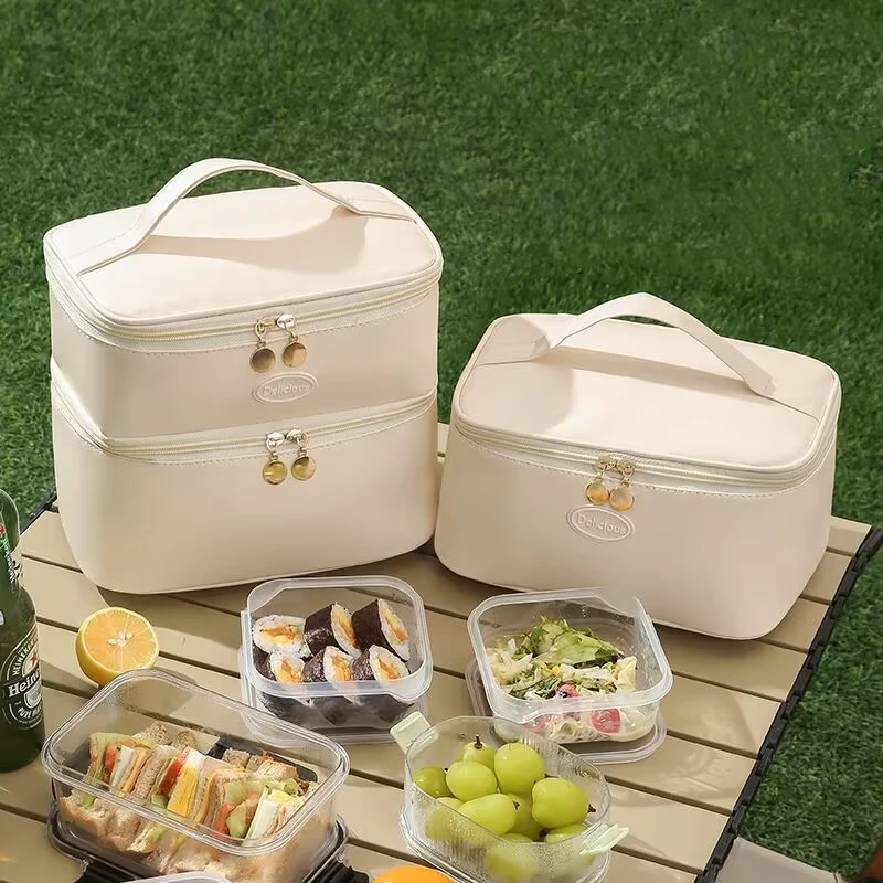 Handbag Large Capacity Double Layer Lunch Bags Thermal Insulation Picnic Food Beverage Bag Outdoor Ice Bag Travel Storage Bags
Handbag Large Capacity Double Layer Lunch Bags Thermal Insulation Picnic Food Beverage Bag Outdoor Ice Bag Travel Storage Bags