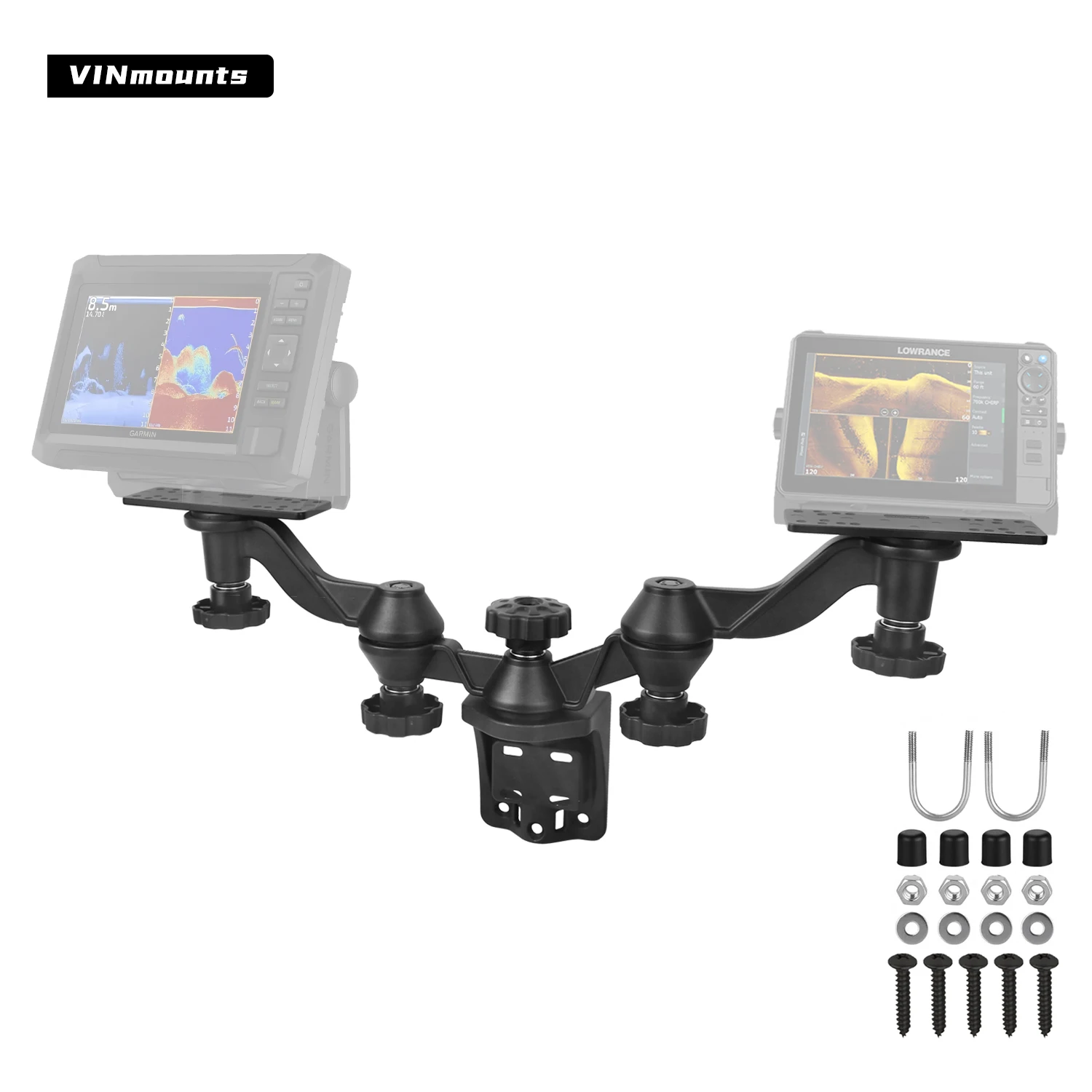 VINmounts dual-board wall-mounted fish finder bracket, suitable for boats and kayaks, compatible with 6-inch fish finder display
VINmounts dual-board wall-mounted fish finder bracket, suitable for boats and kayaks, compatible with 6-inch fish finder display