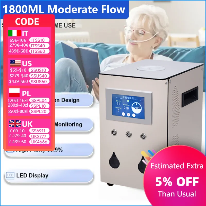Intelligent Hydrogen Oxygen Therapy Machine 900 1200 1500 1800ml Hydrogen Breathing Machine Generator H2 Molecular Home Care
Intelligent Hydrogen Oxygen Therapy Machine 900 1200 1500 1800ml Hydrogen Breathing Machine Generator H2 Molecular Home Care